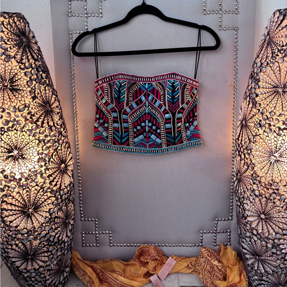 Alice and Olivia | beaded tube top